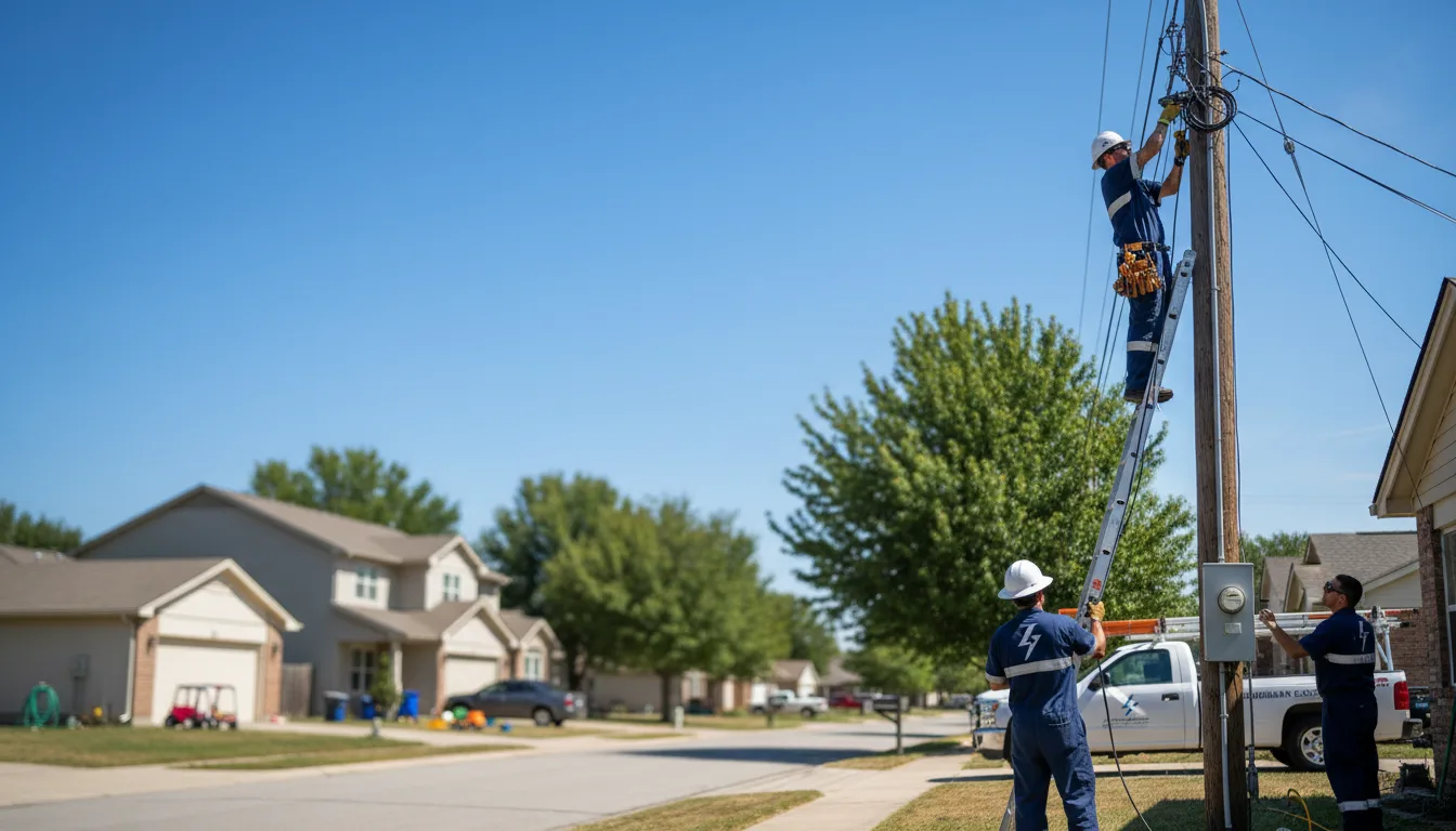 Residential electrician providing installation services in Redbird, OK